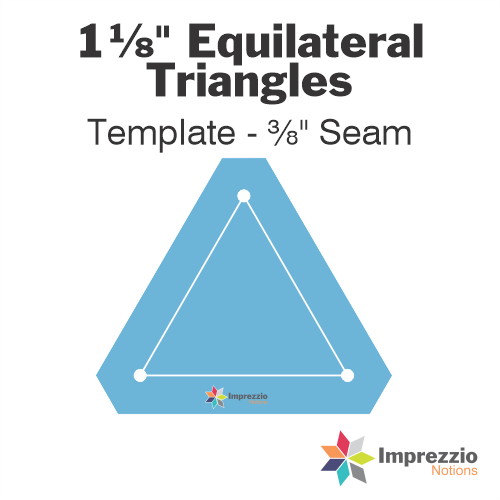 1⅛" Equilateral Triangle Template - ⅜" Seam