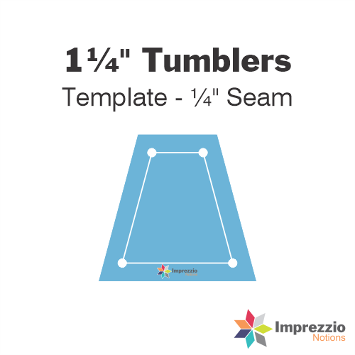 1¼" Tumbler Template - ¼" Seam