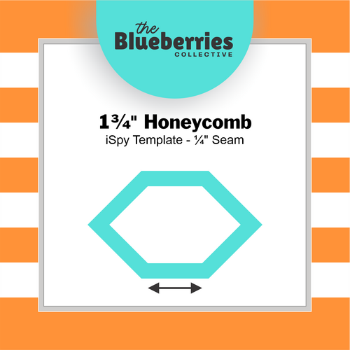 1¾" Honeycomb iSpy Template - ¼" Seam 