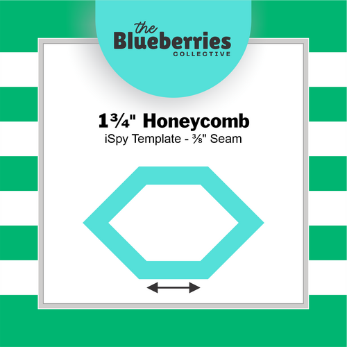 1¾" Honeycomb iSpy Template - ⅜" Seam 
