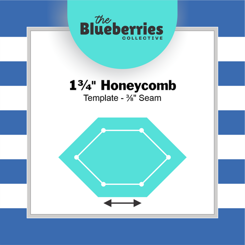 1¾" Honeycomb Template - ⅜" Seam 