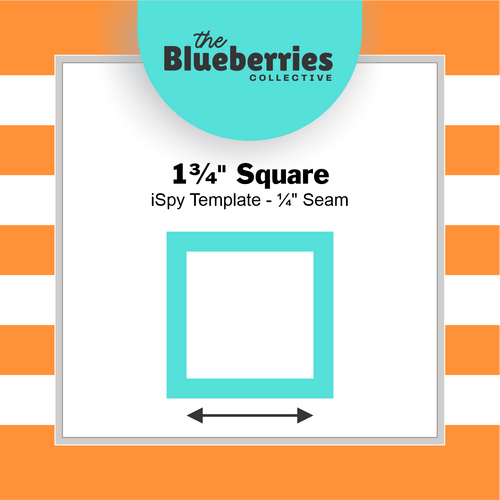 1¾" Square iSpy Template - ¼" Seam 