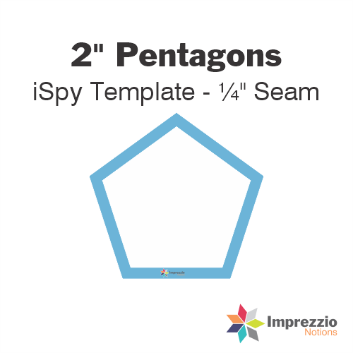 2" Pentagon iSpy Template - ¼" Seam