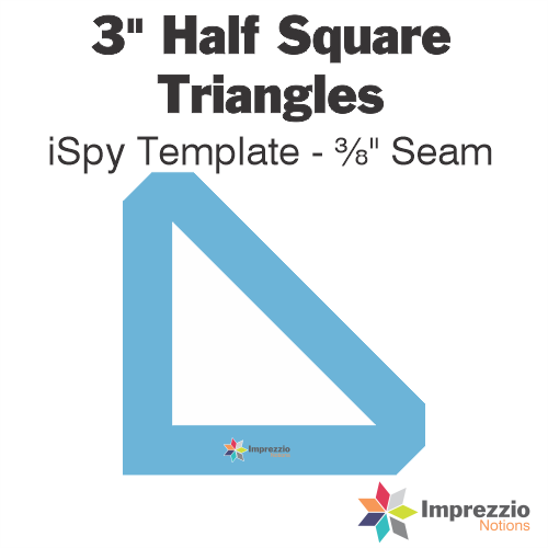 3" Half Square Triangle iSpy Template - ⅜" Seam