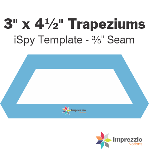 3" x 4½" Trapezium iSpy Template - ⅜" Seam