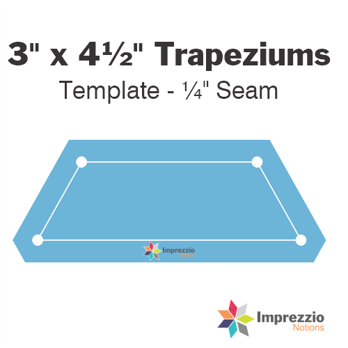 3" x 4½" Trapezium Template - ¼" Seam