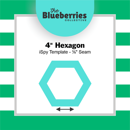 4" Hexagon iSpy Template - ⅜" Seam