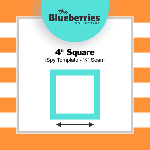 4" Square iSpy Template - ¼" Seam
