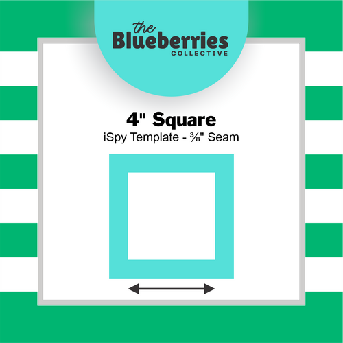 4" Square iSpy Template - ⅜" Seam