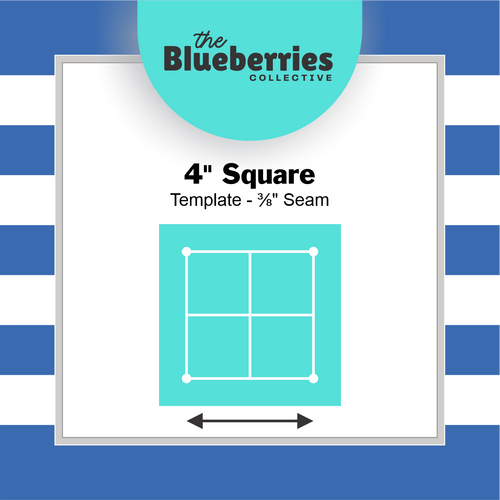4" Square Template - ⅜" Seam