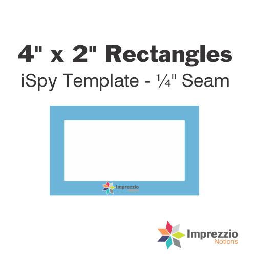 4" x 2" Rectangle iSpy Template - ¼" Seam